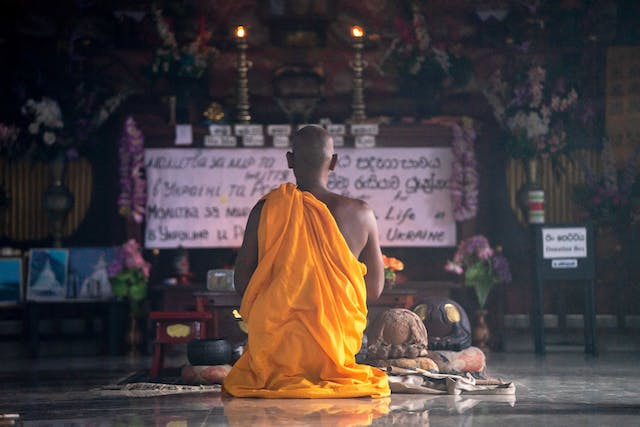 Monk in temple