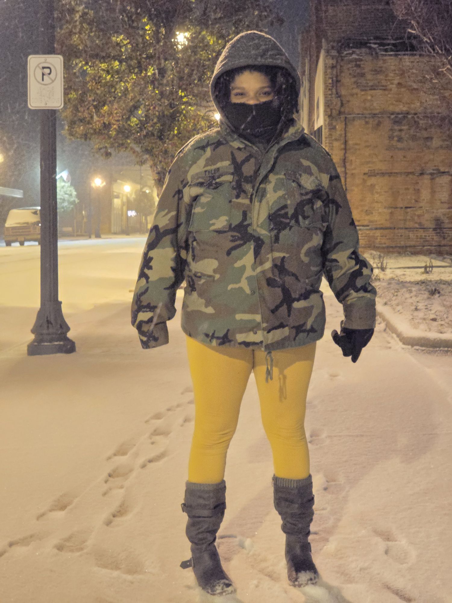 posing for camera in the snow at 8:55pm on Jan. 21st, 2025 | zenified healing